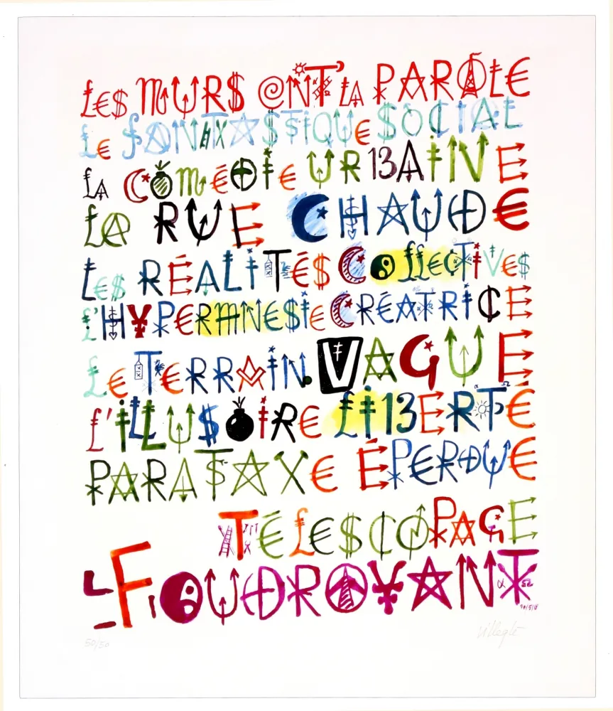 Gravura Digital Villeglé - Sans titre