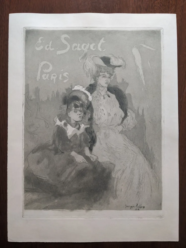 Água-Tinta Villon - Carte adresse Sagot 1904