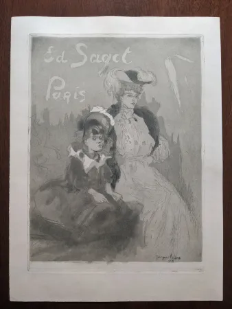 Água-Tinta Villon - Carte adresse Sagot 1904