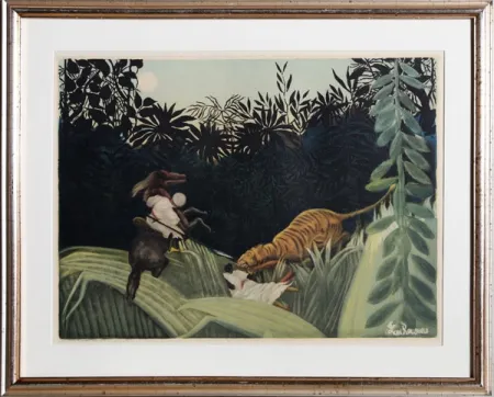 Água-Forte E Água-Tinta Villon - La Chasse au Tigre after Rousseau