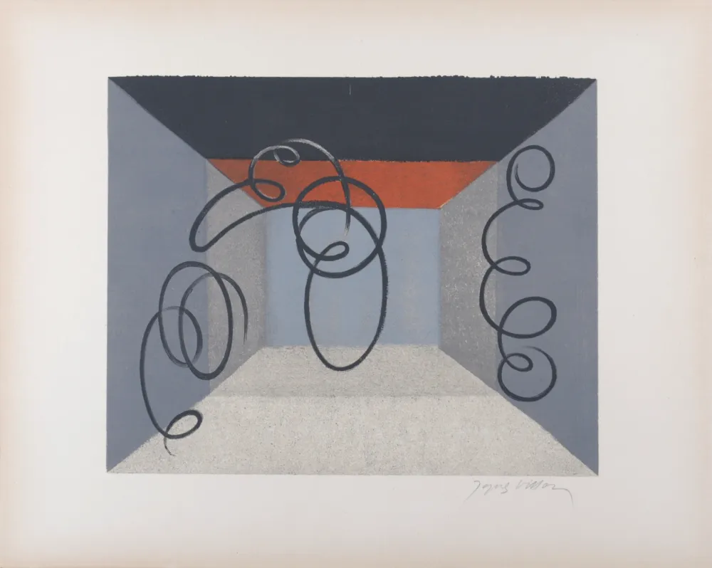 Litografia Villon - Le Théâtre, 1962