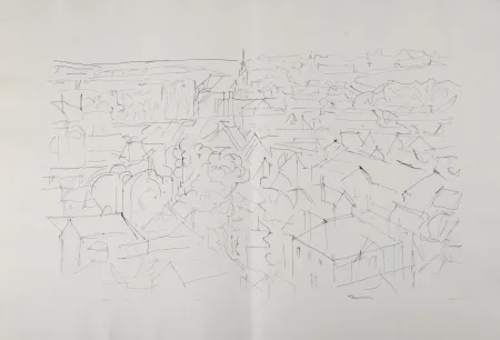 Gravura Villon - Paysage, 1962