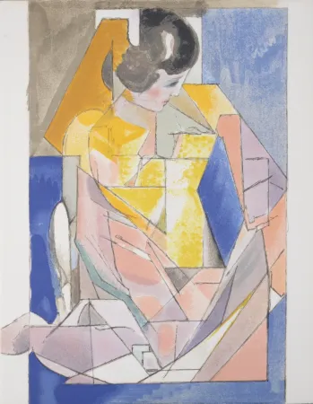 Litografia Villon - Portrait de jeune fille, 1972