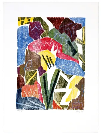 Xilogravura Voss - Chemin de bois