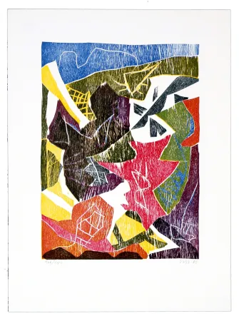 Xilogravura Voss - Chemin de bois