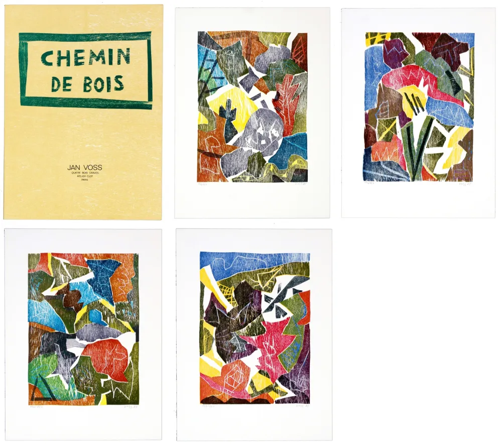 Xilogravura Voss - Chemin de bois (la série de 4)
