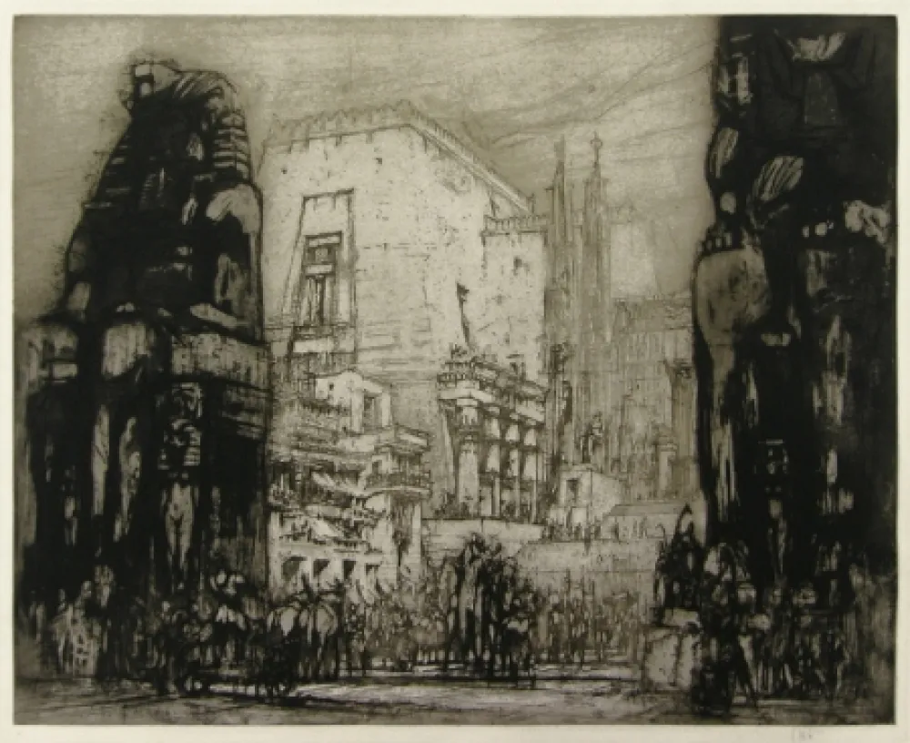 Água-Forte Walcot - At Thebes