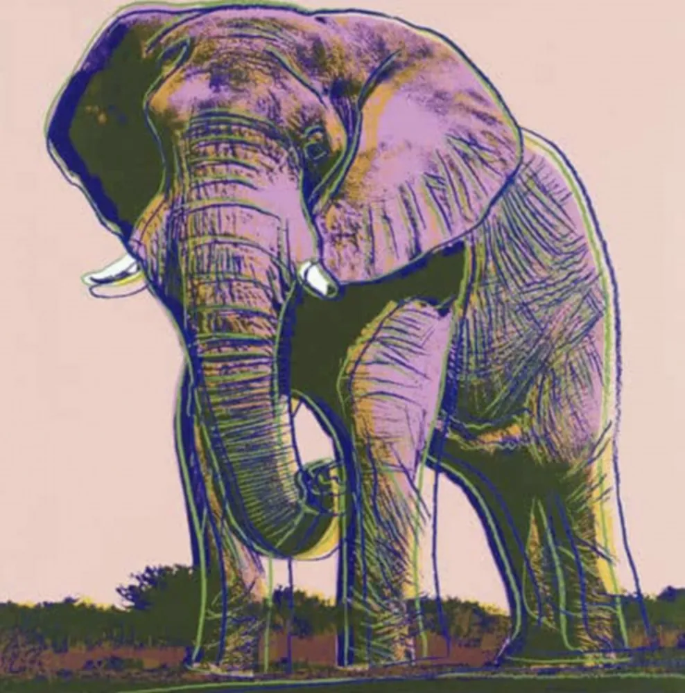 Serigrafia Warhol - African Elephant, from Endangered Species (F. & S. 293)