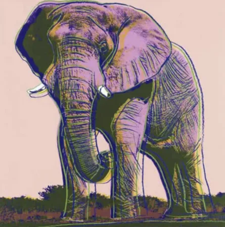 Serigrafia Warhol - African Elephant, from Endangered Species (F. & S. 293)