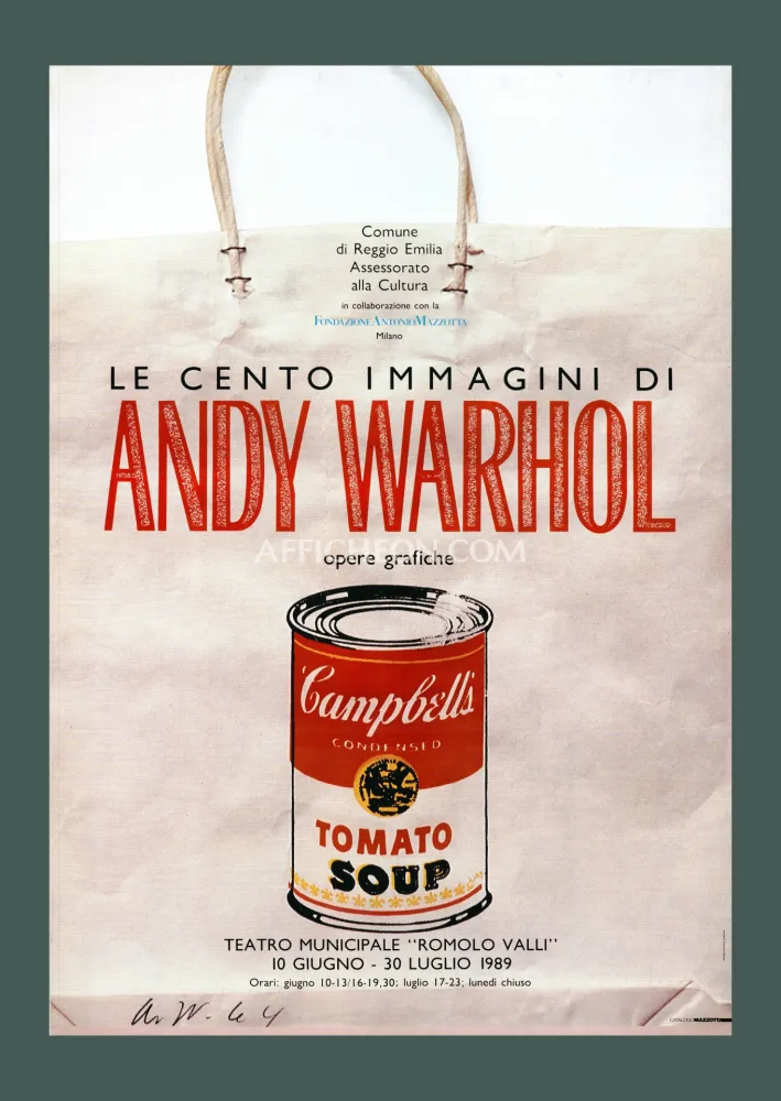 Litografia Warhol - Andy Warhol: 'Campbell's Soup Can on a Shopping Bag' 1989 Offset-lithograph