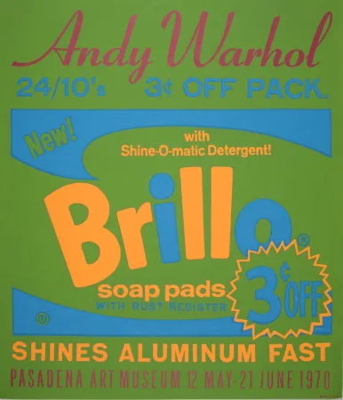 Serigrafia Warhol - Brillo, 1970 - For iconic Pasadena Museum Exhibition