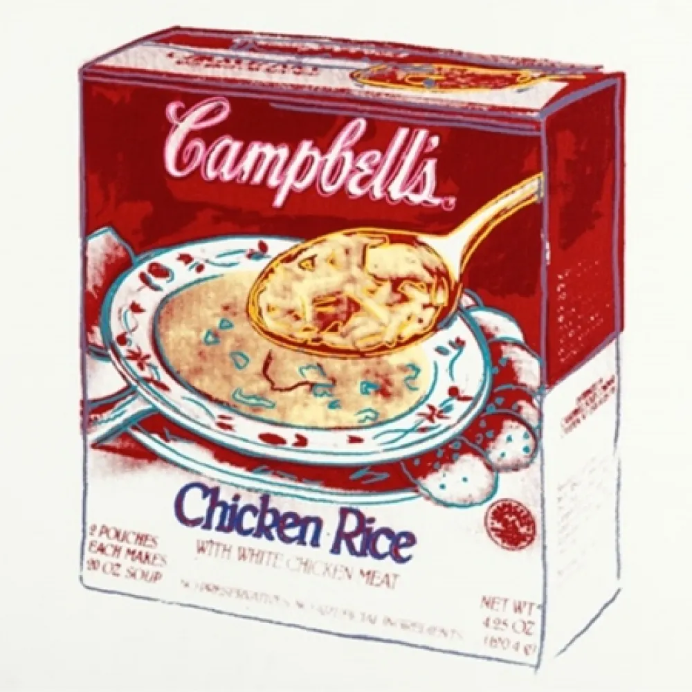 Múltiplo Warhol - Campbell's Soup Box: Chicken Rice by Andy Warhol
