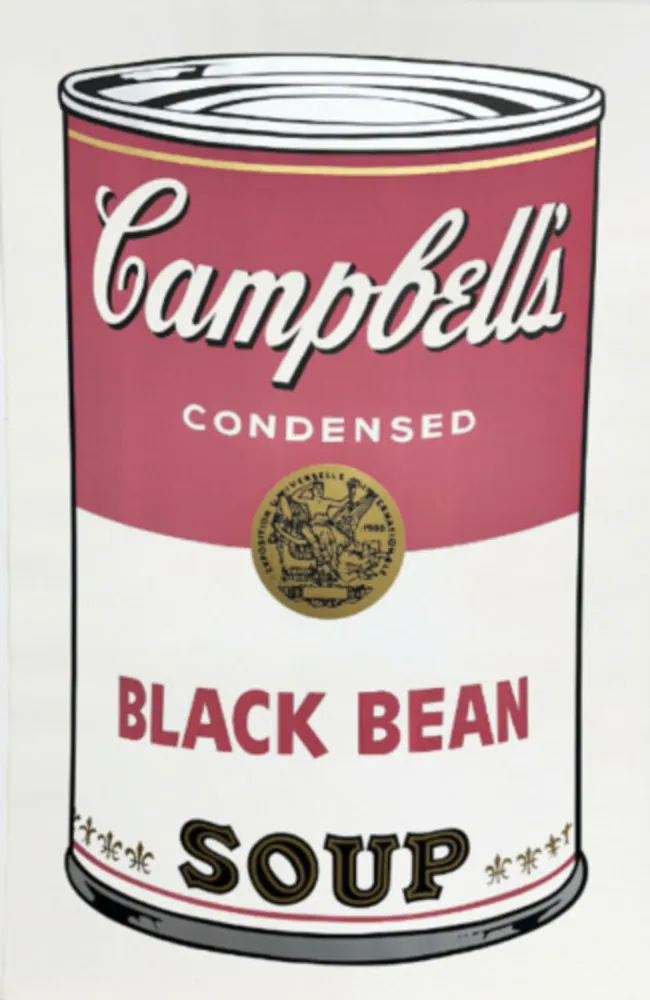 Serigrafia Warhol - Campbell's Soup Can I: Black Bean