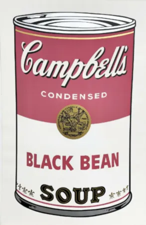Serigrafia Warhol - Campbell's Soup Can I: Black Bean
