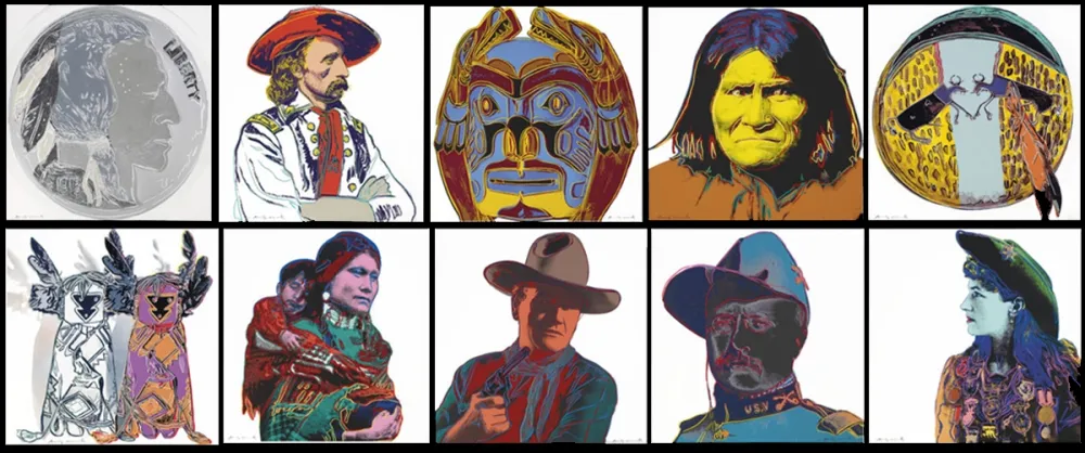 Serigrafia Warhol - Cowboys and Indians Complete Portfolio (FS II.377 - FS II.386)