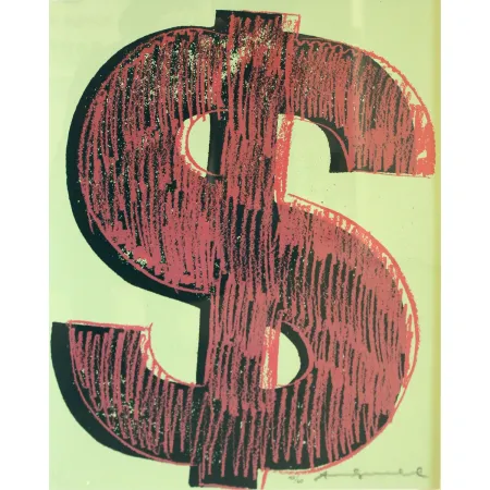 Serigrafia Warhol - Dollar Sign, Red (FS II.274)
