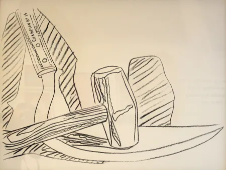 Serigrafia Warhol - Hammer and Sickle 162 (Black and White) Unique