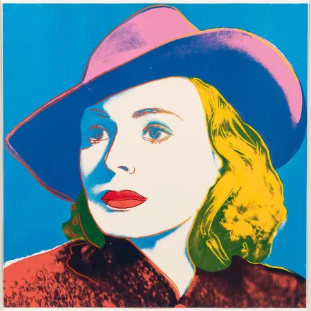 Serigrafia Warhol - Ingrid Bergman with hat