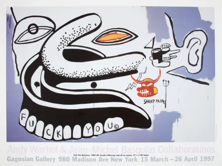 Cartaz Warhol - Jean-Michel Basquiat - Fuck You Dentures
