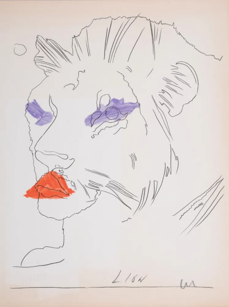 Sem Técnica Warhol - Lion, C. 1974 - Hand-signed