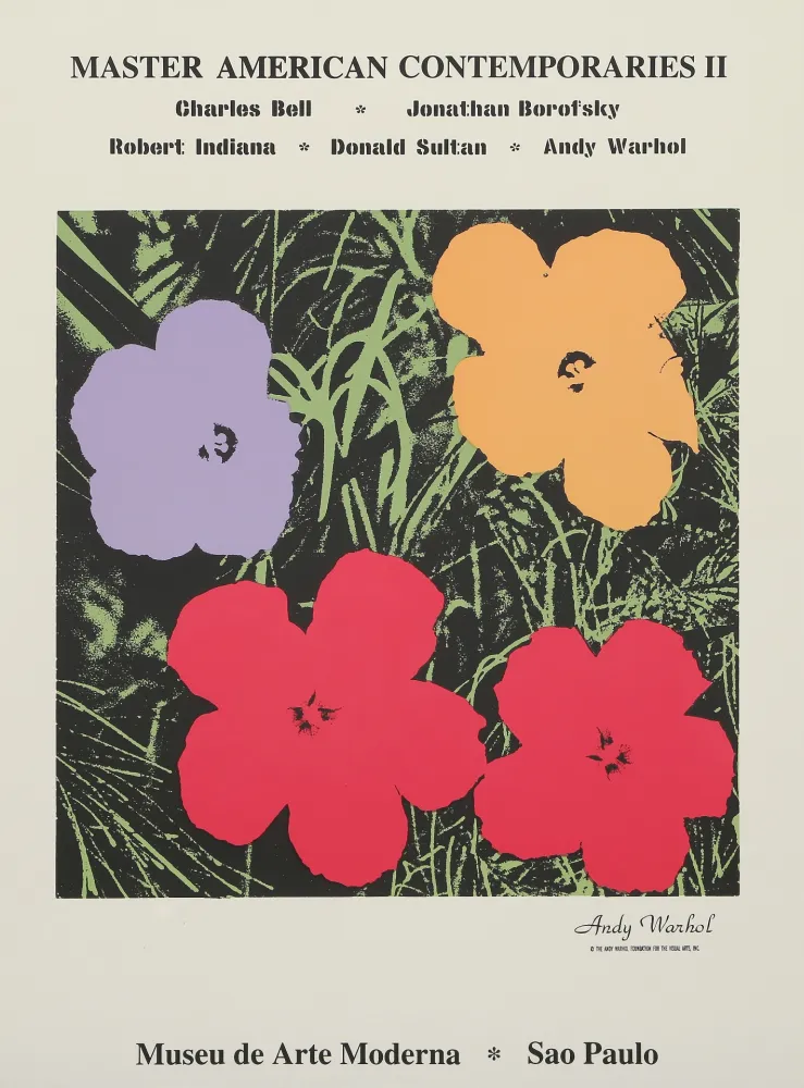 Serigrafia Warhol - Poppy Flowers for the Museu de Arte de Moderna, Sao Paulo