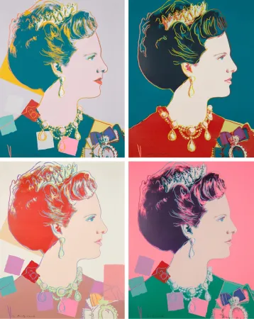 Serigrafia Warhol - Queen Margrethe II Of Denmark Complete Portfolio (Reigning Queens)