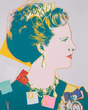 Serigrafia Warhol - Queen Margrethe II of Denmark (FS II342)