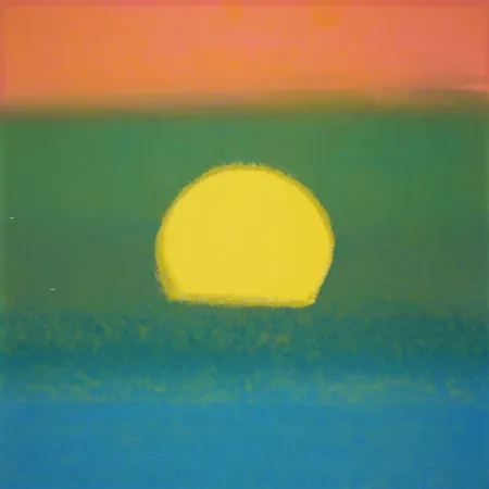 Serigrafia Warhol - Sunset (Unique) (Blue/Green/Orange/Yellow)