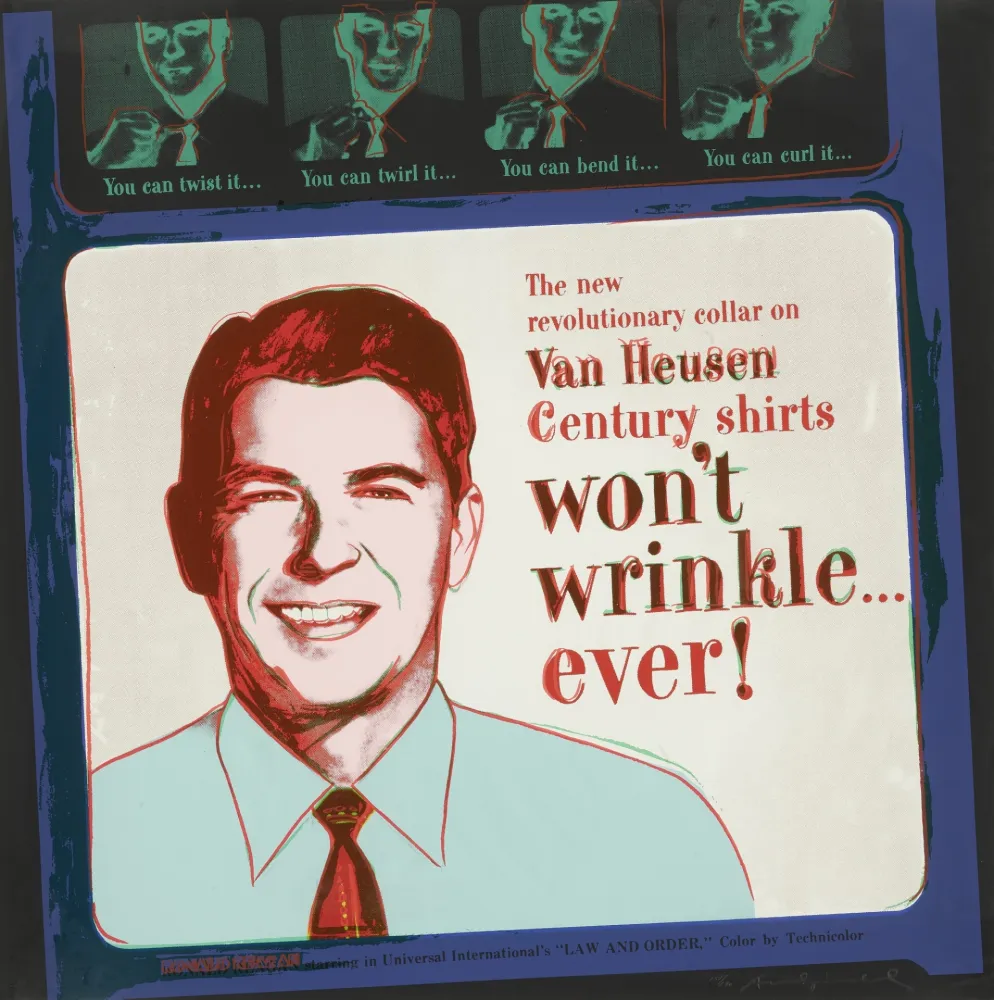 Serigrafia Warhol - Van Heusen (Ronald Regan)