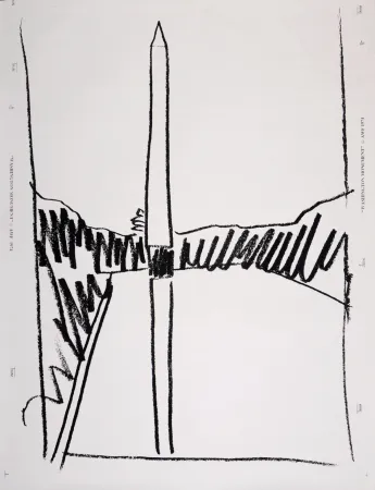 Serigrafia Warhol - Washington Monument, 1974