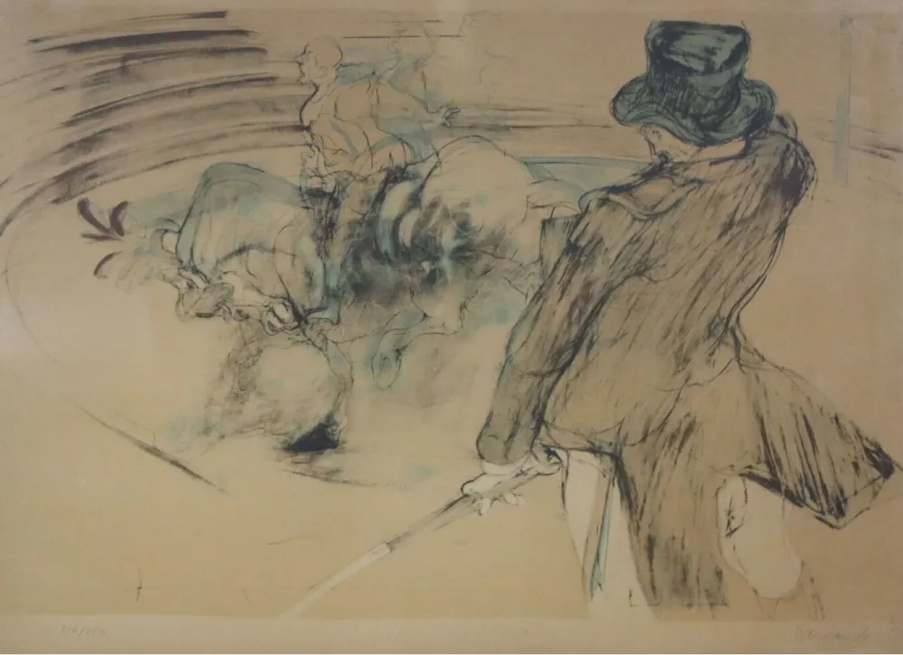 Litografia Weisbuch - Cheval dans un cirque