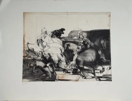 Água-Forte Weisbuch - Chevaliers