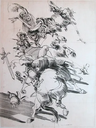 Gravura Weisbuch - LA MORT ET LE CAVALIER