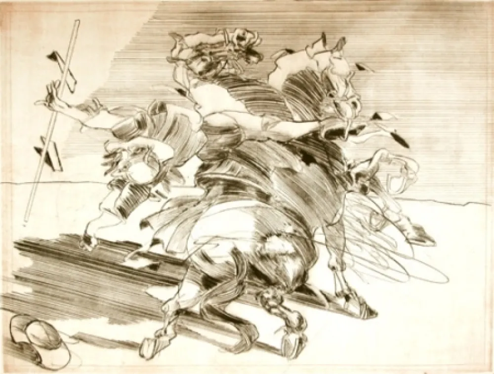 Gravura Weisbuch - LE CHEVALIER DE LA MANCHA