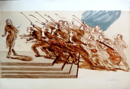 Litografia Weisbuch - Le serment des Violonistes 