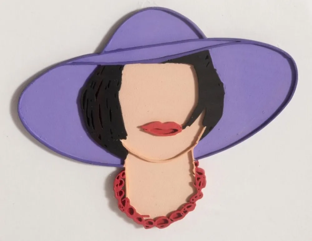 Múltiplo Wesselmann - Monica with a Purple Hat (unique variation)