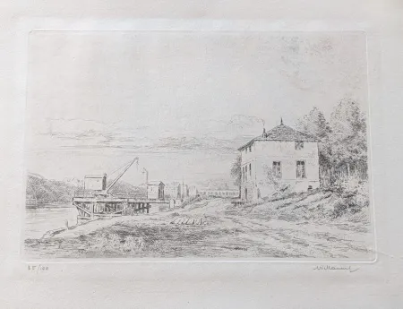 Gravura Willaume - Le Quai d'Issy