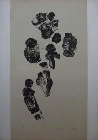 Litografia Witold-K - Personnages sur la route