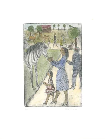 Gravura Wittmann - Im Zoo / At the Zoo