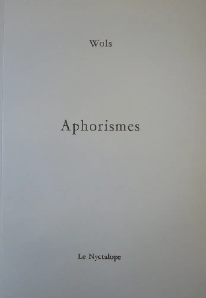 Livro Ilustrado Wols - Aphorismes