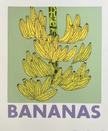 Serigrafia Wood - Bananas