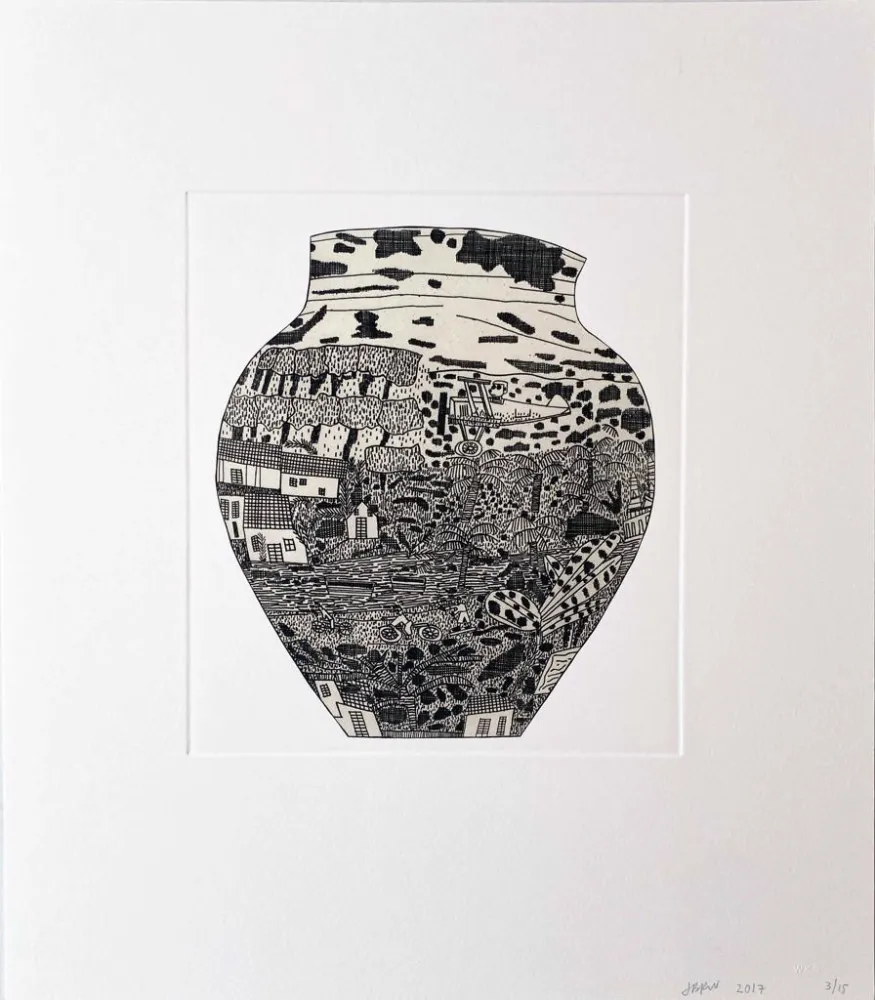 Gravura Wood - Untitled (2) from 8 Pots