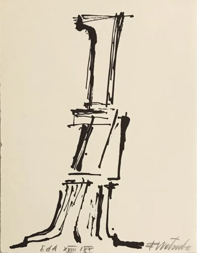 Litografia Wotruba - Hommage à Hans Arp