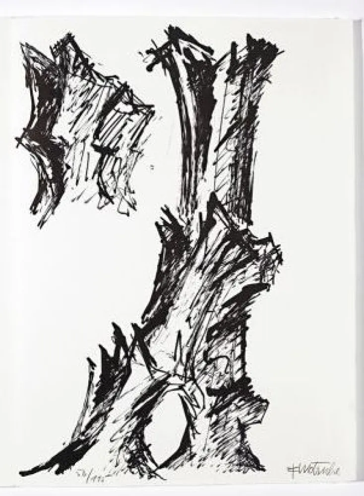 Litografia Wotruba - Jean Cassou: vingt-deux poèms