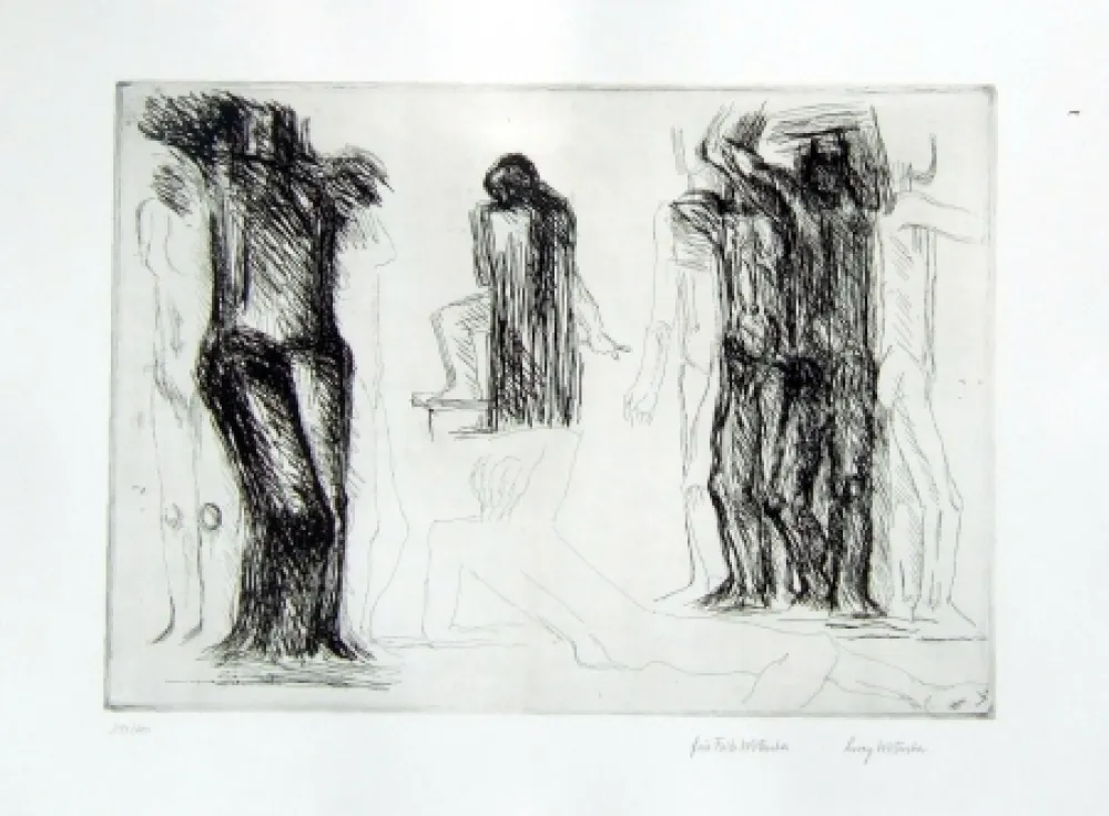 Gravura Wotruba - Omaggio a Michelangelo