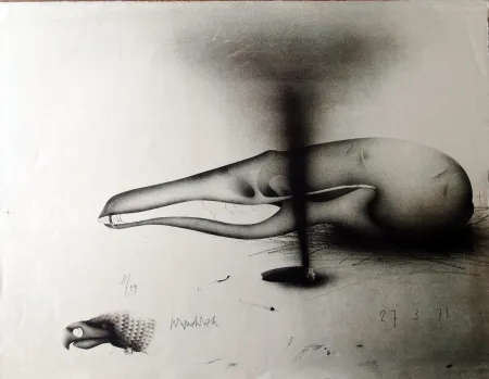 Litografia Wunderlich - Composizione