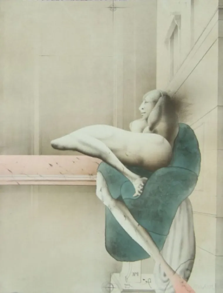 Litografia Wunderlich - Omaggio a Michelangelo