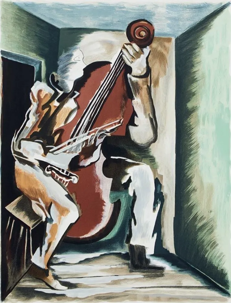 Litografia Zadkine - Le musicien