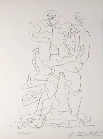 Litografia Zadkine - Prends, 1965 - Hand-signed