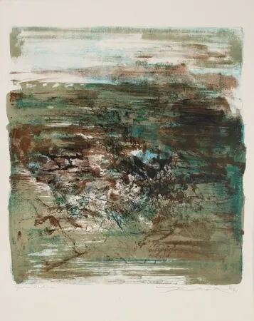 Litografia Zao - Composition 1961
